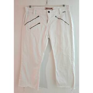 Women's White Guess Jeans Capri Stretch Jeans Size 28